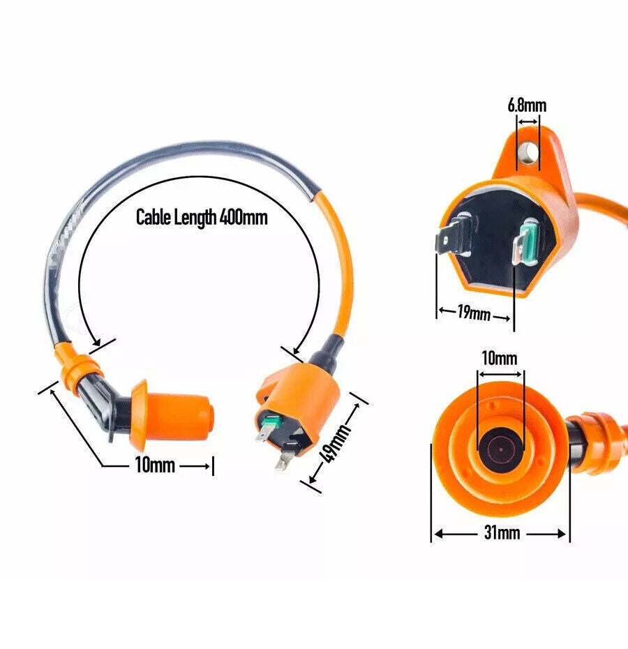 Ignition Coil 6 Pin CDI Box Kit For Pit Bike AVT Scooter GY6 Go Kart 50-150CC