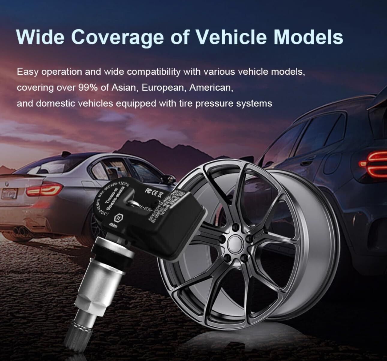 Tyre Pressure Sensor Universal Programmable 315/433Mhz MX 1 For Autel TS408 508