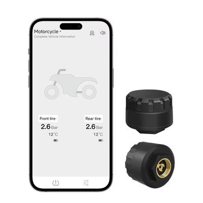 Universal Bluetooth TPMS Tyre Pressure Motorcycle Car 4 Sensors iOS Android